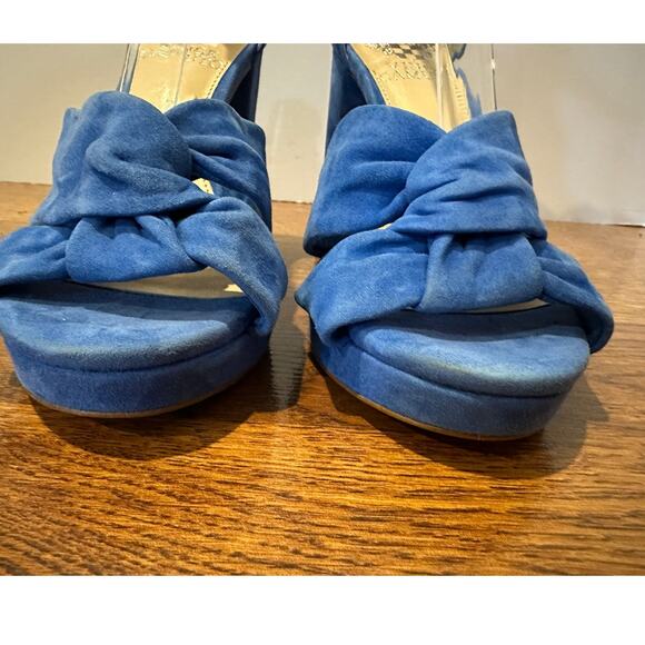 Vince Camuto Corlesta Suede Platform Sandals – Blue | Women’s Size 6 Bold Style - Picture 4 of 10